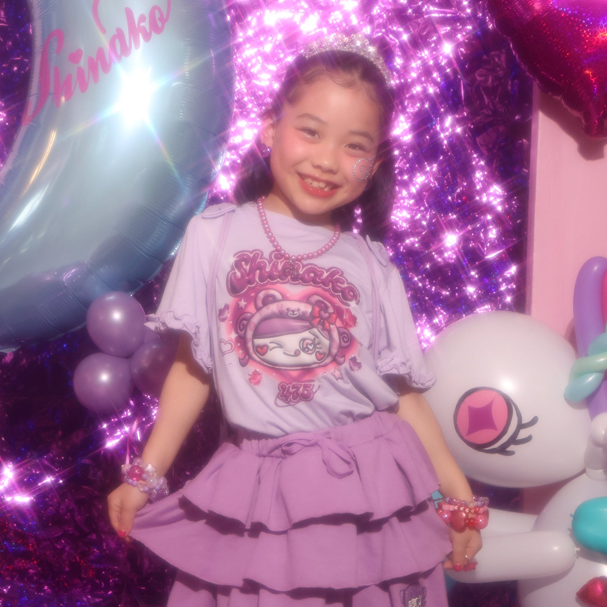 しなこTシャツフリルスカートセット ヒョウ柄しなクマのギャルフリルTシャツ♡ – しなこofficialHP