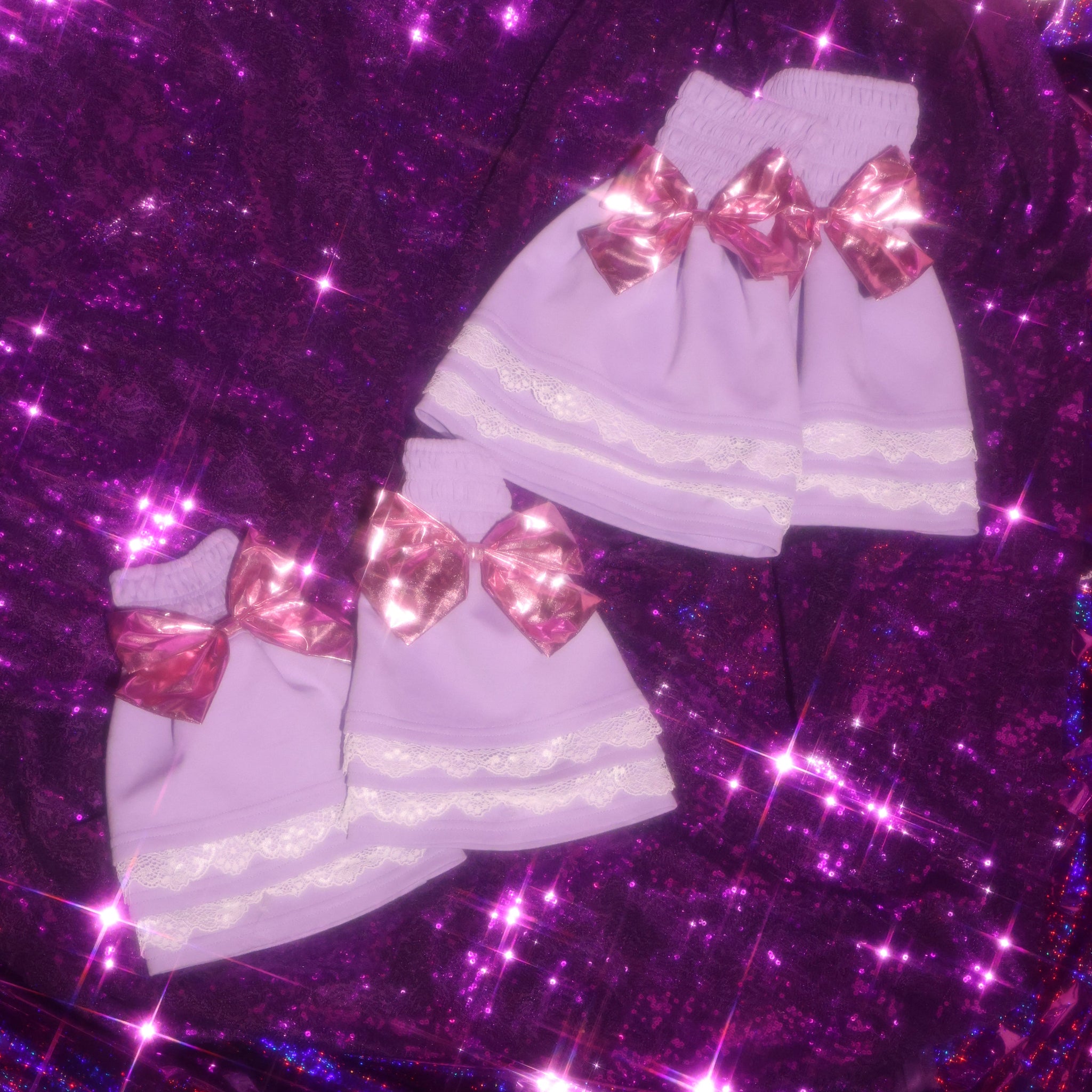 メタリックリボンとフリルの相性がとっても可愛い♡プリンセスレッグ